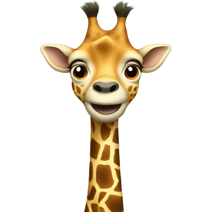 Giraff with small thung emoji