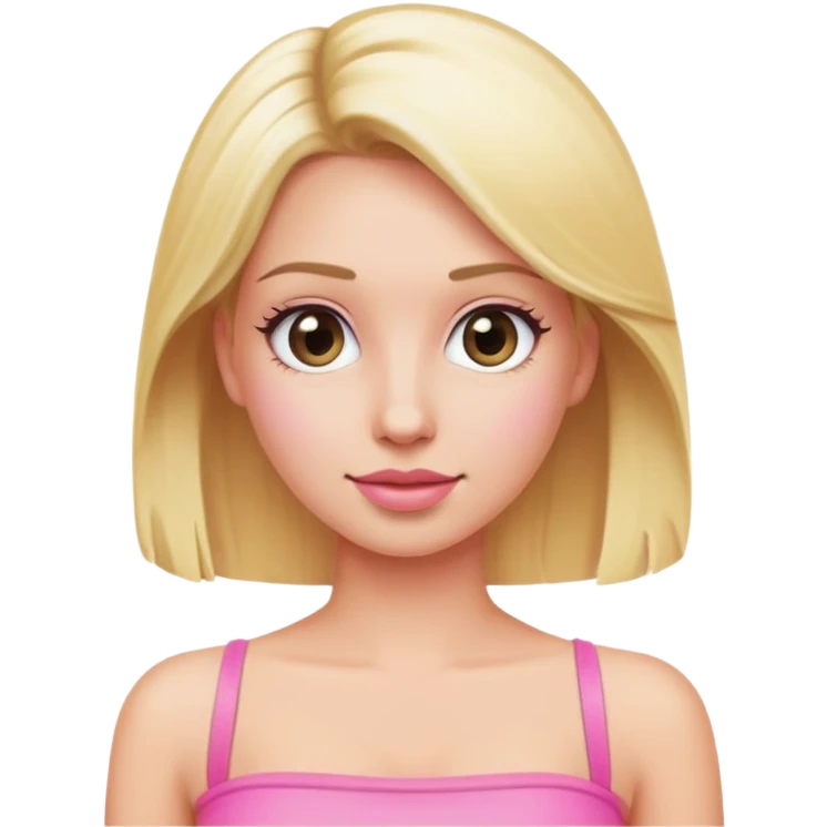 blonde woman with pink tube top emoji