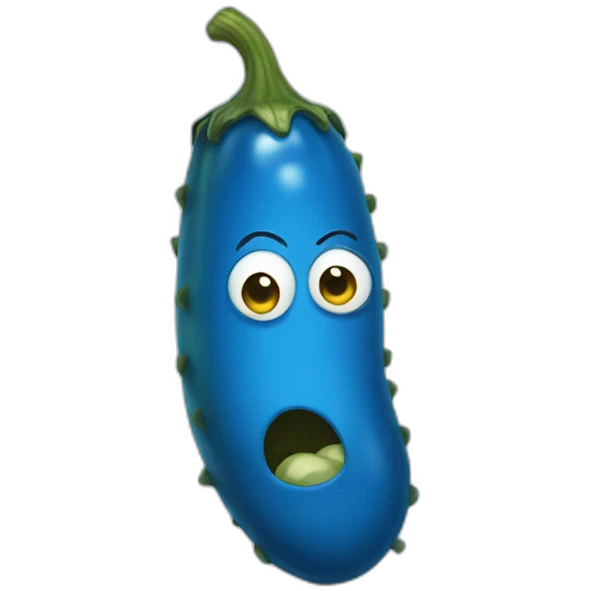 blue-pickle emoji