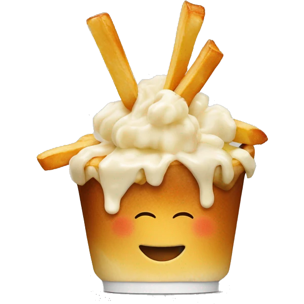 Poutine qui mange une poutine emoji