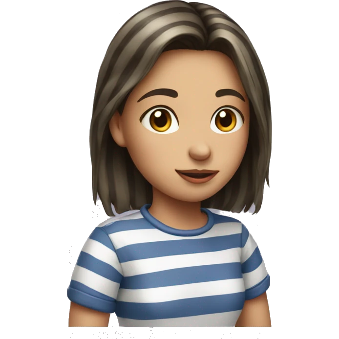 striped shirt portrait of girl emoji