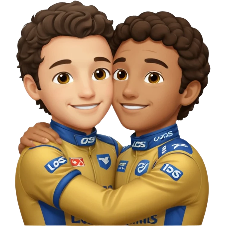 Lando Norris and Oscar piastri kissing emoji