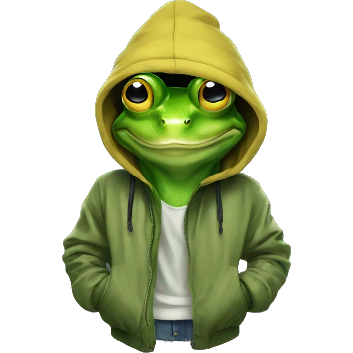 frog in a streetwear clothes emoji