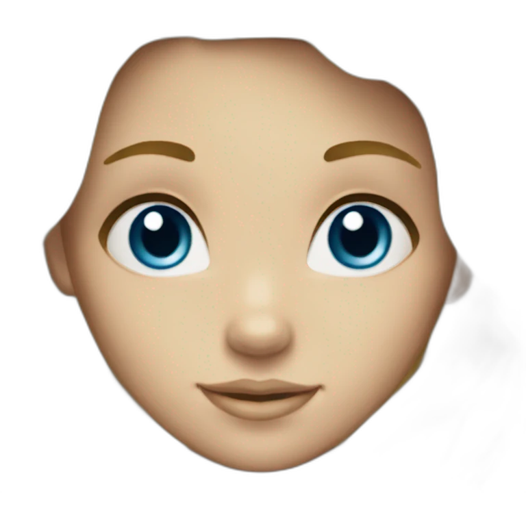Mermaid with blonde hair and blue eyes emoji