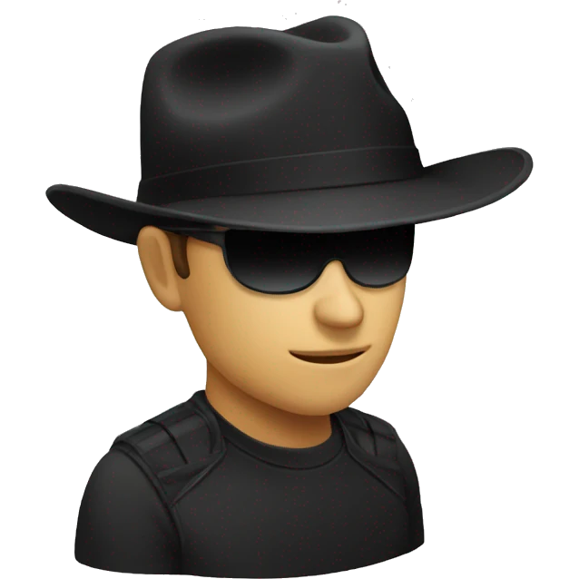 black hat hacker emoji