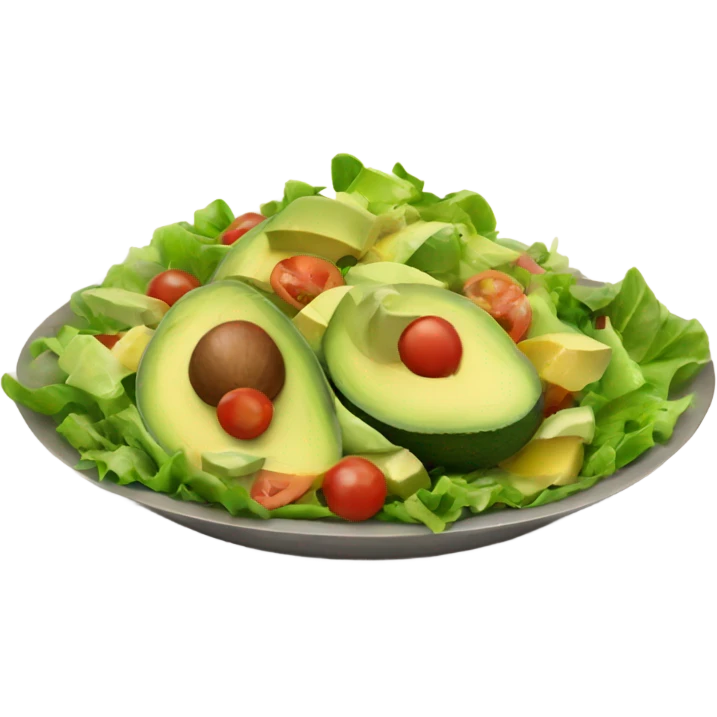 A salad with avocado emoji