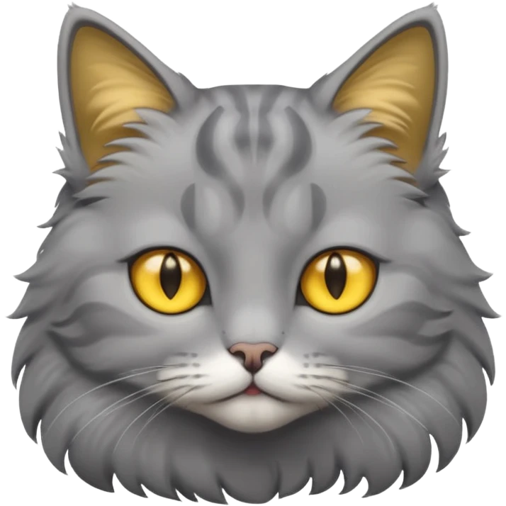 gray cat yellow eyes emoji