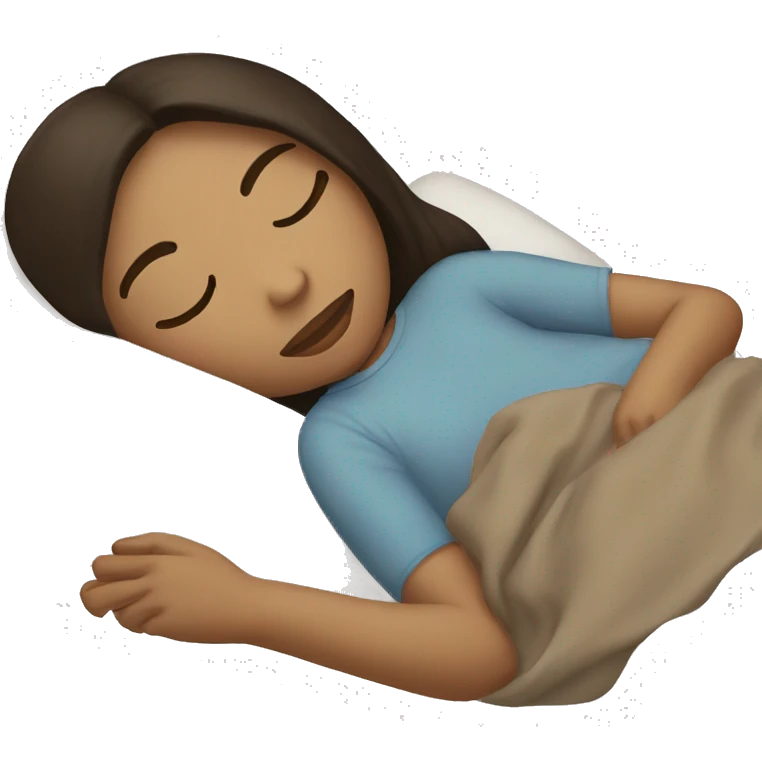 Brunette girl sleeping emoji