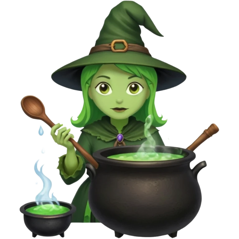 green witch cooking potion emoji