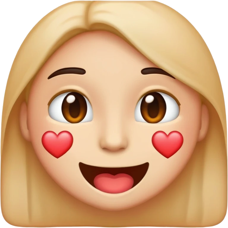 Un emoji gêner avec un coeur emoji
