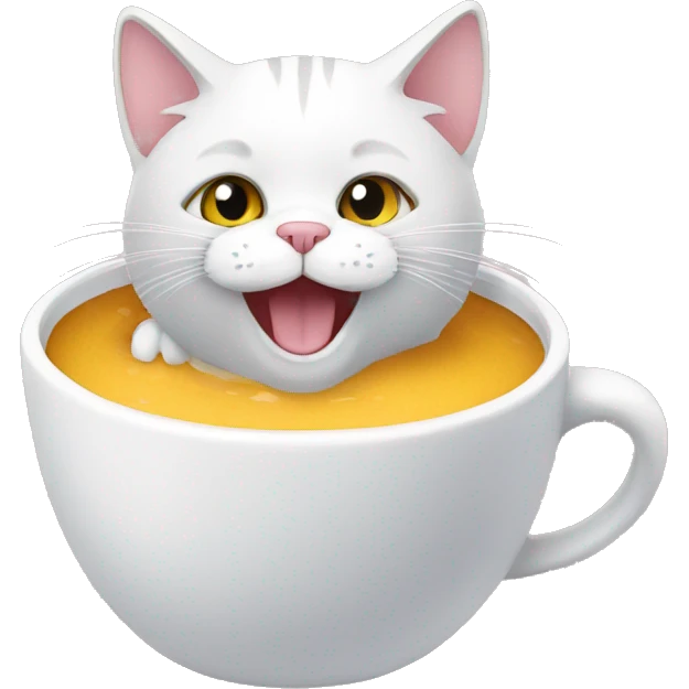 Cat in a cup emoji