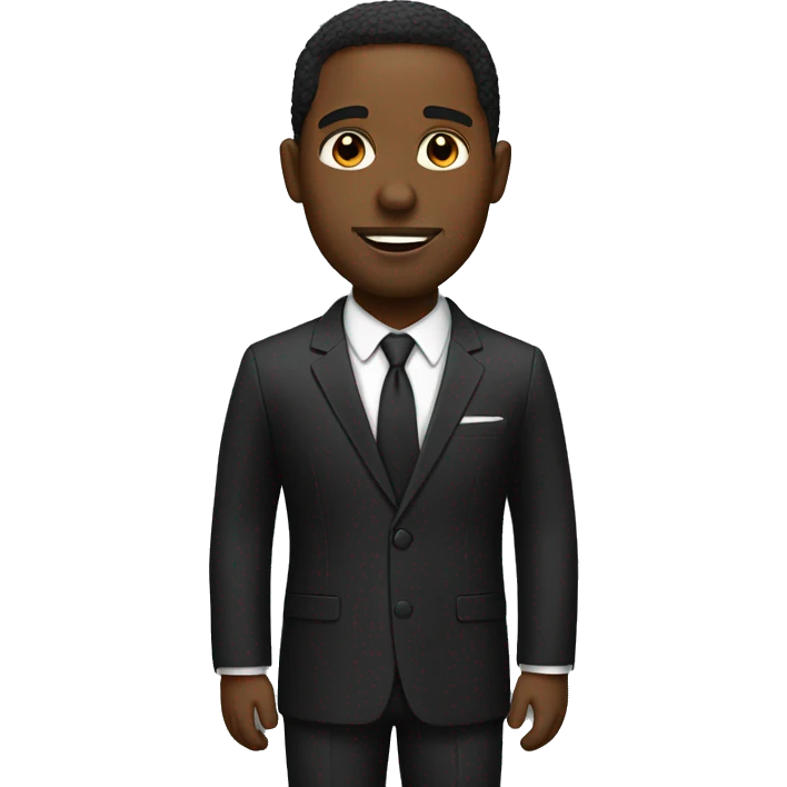 black man in a suit emoji