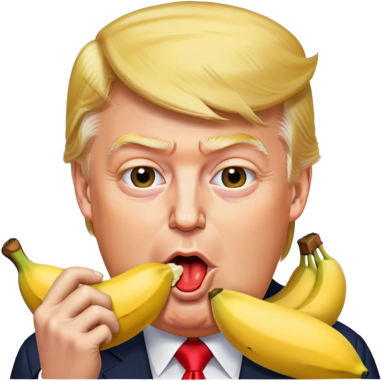 Trump eating banana  emoji