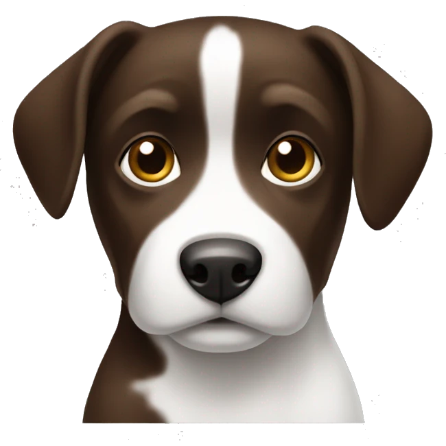 worsteh dog dark Brown and white emoji