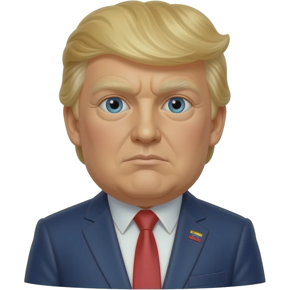 Hazme a Donald Trump con un traje siendo presidente de Venezuela emoji