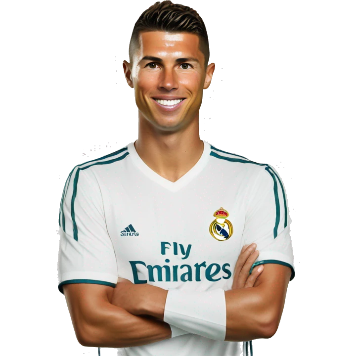 Real Madrid logo with ronaldo  emoji