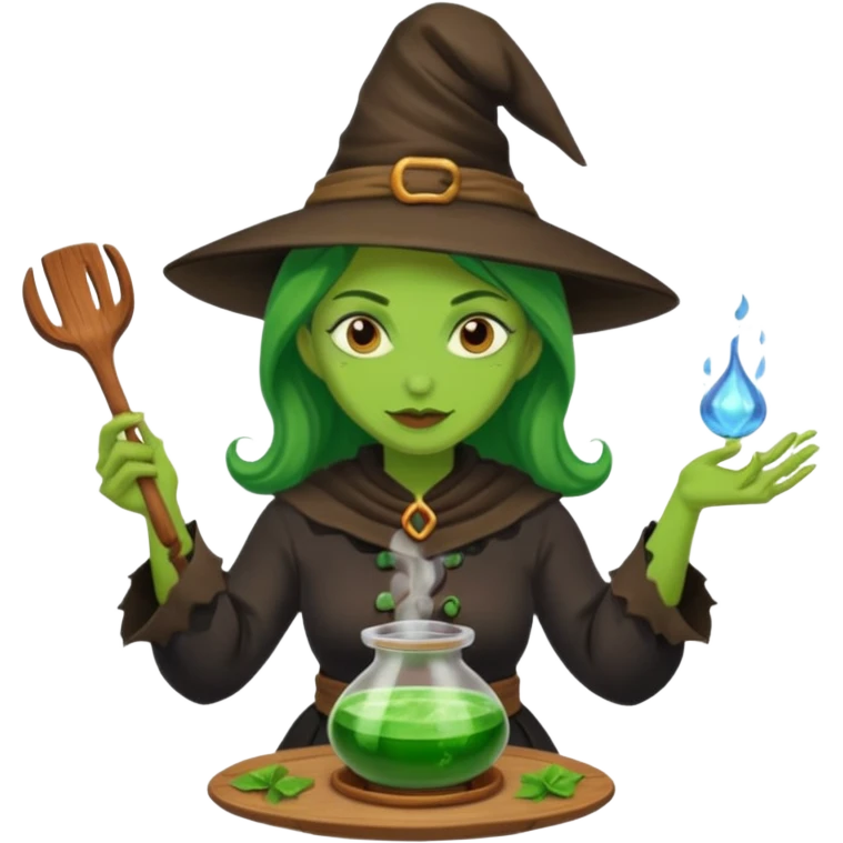 green witch cooking potion emoji