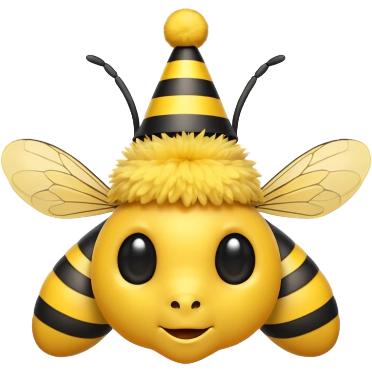 party hatted bee emoji