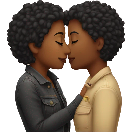 Lesbian kissing emoji