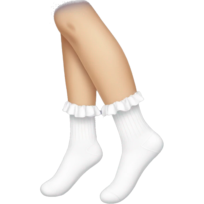 white frilly socks emoji