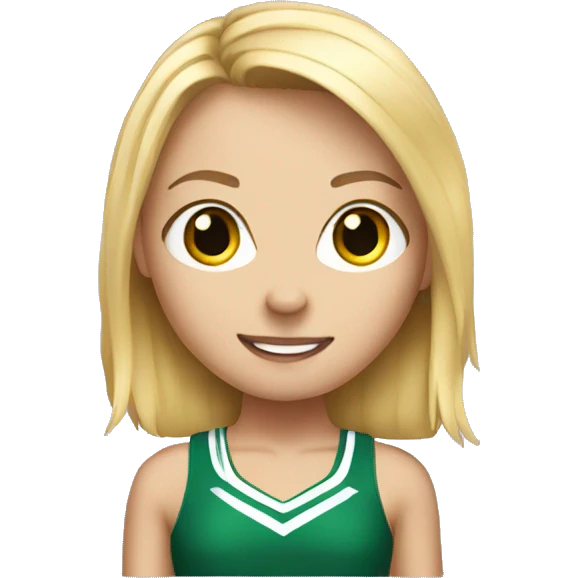 Blonde hair girl cheerleader emoji