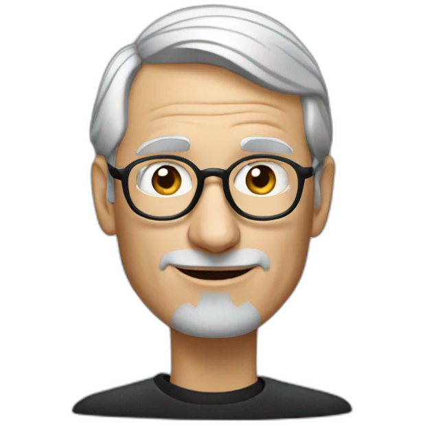 Steve Jobs wearing AirPods emoji
