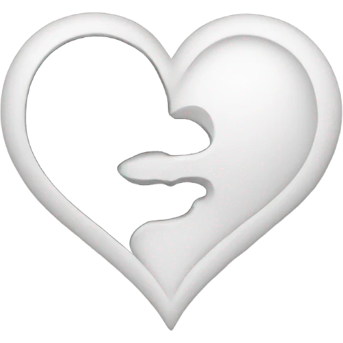 two halves of a black heart emoji