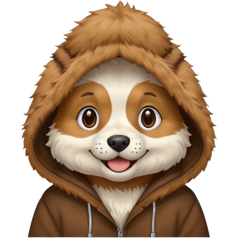 dog wearing a hoodie emoji