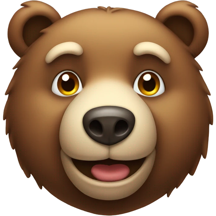 Smirking bear emoji