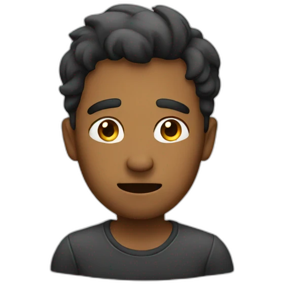 a man saying no emoji