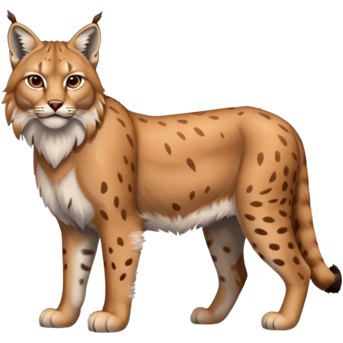 Eurasian Lynx in the snow beautiful aesthetic scenery (full body) emoji