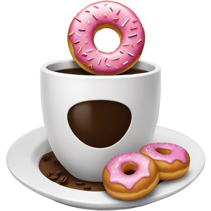 Coffee and donut emoji