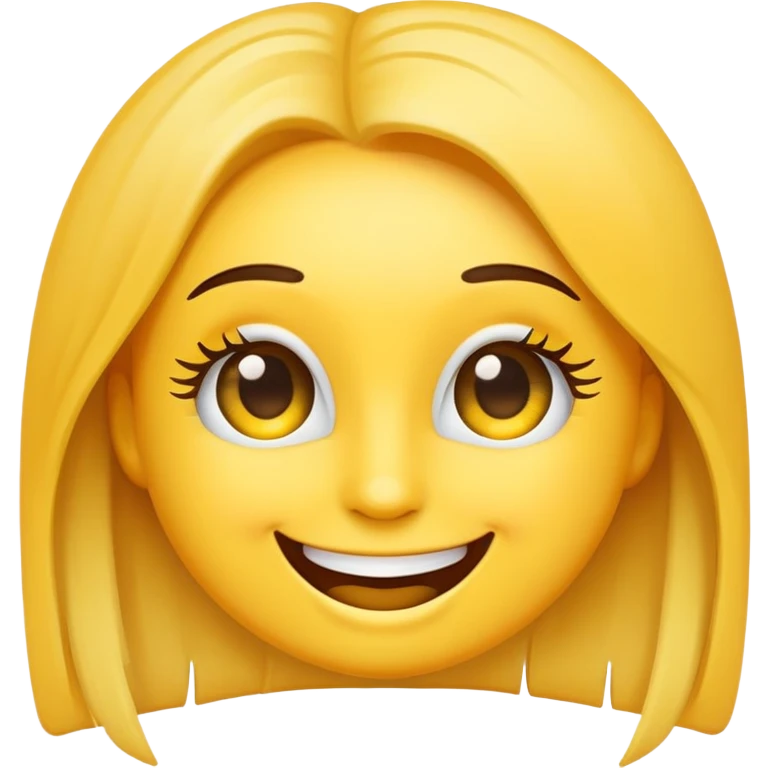 classic emoji with girly eyelashes emoji