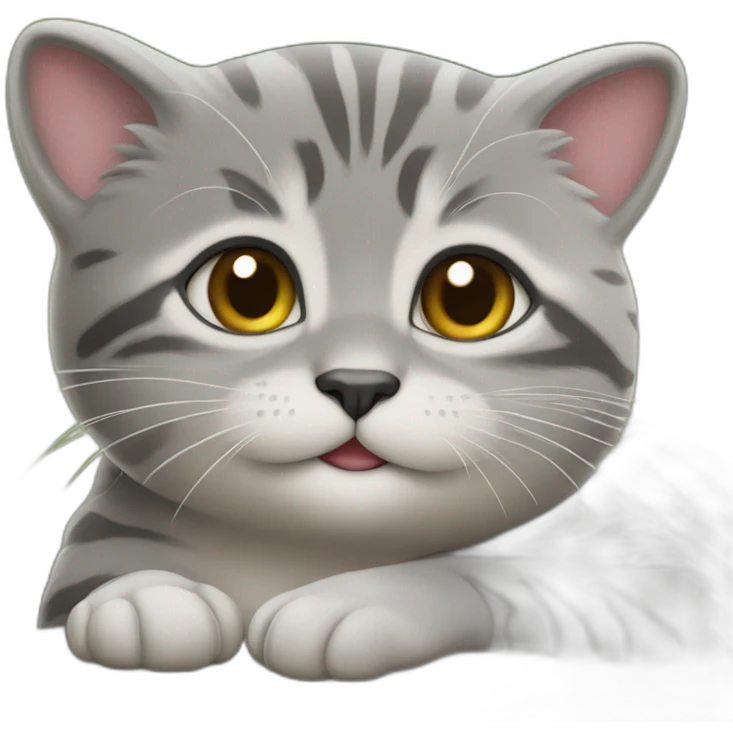 Un chat sur une loutre emoji