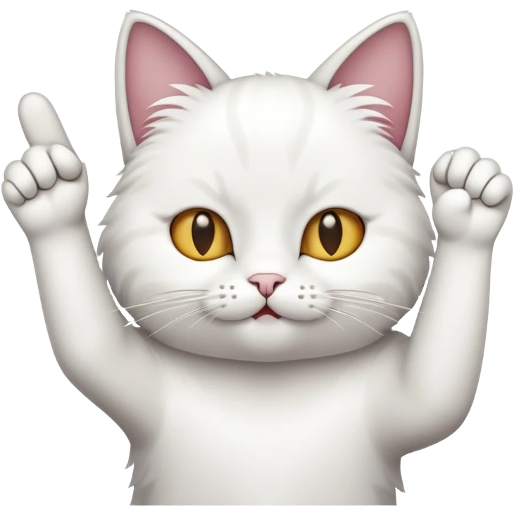 Cat flipping off with both hands emoji
