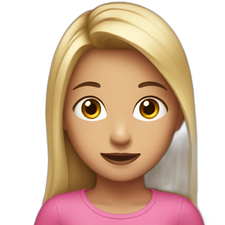 Girl with toe emoji