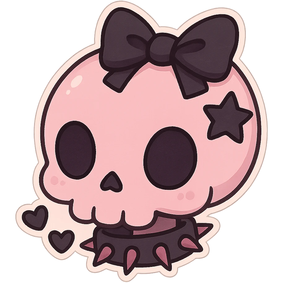 Goth pink object emoji