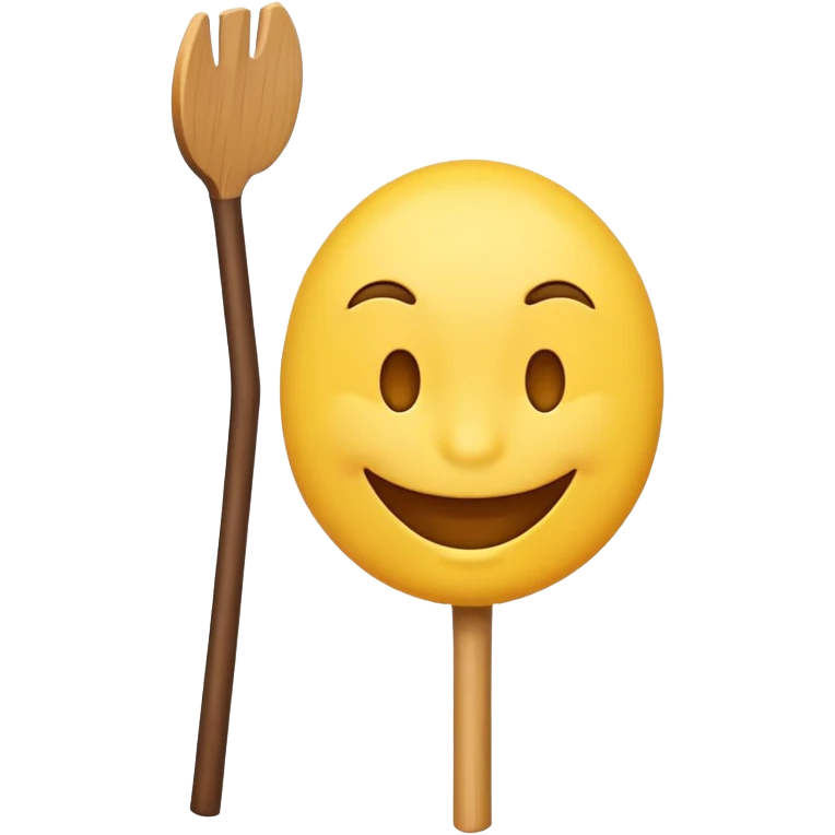 A emoji with a stick in it’s mouth  emoji
