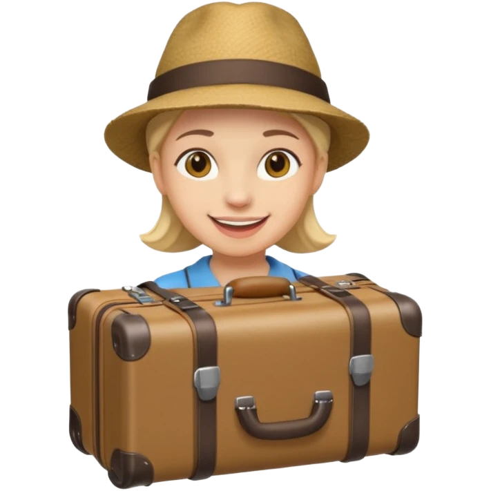 tourist with a suitcase emoji