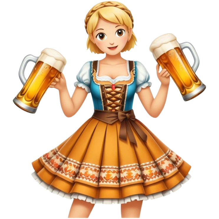 Cinematic Realistic Oktoberfest Pop Culture Emoji, depicting a vibrant celebration with beer, music, and traditional costumes rendered with dynamic textures and festive lighting. emoji