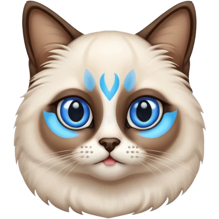 cute siamese cat blue eyes emoji
