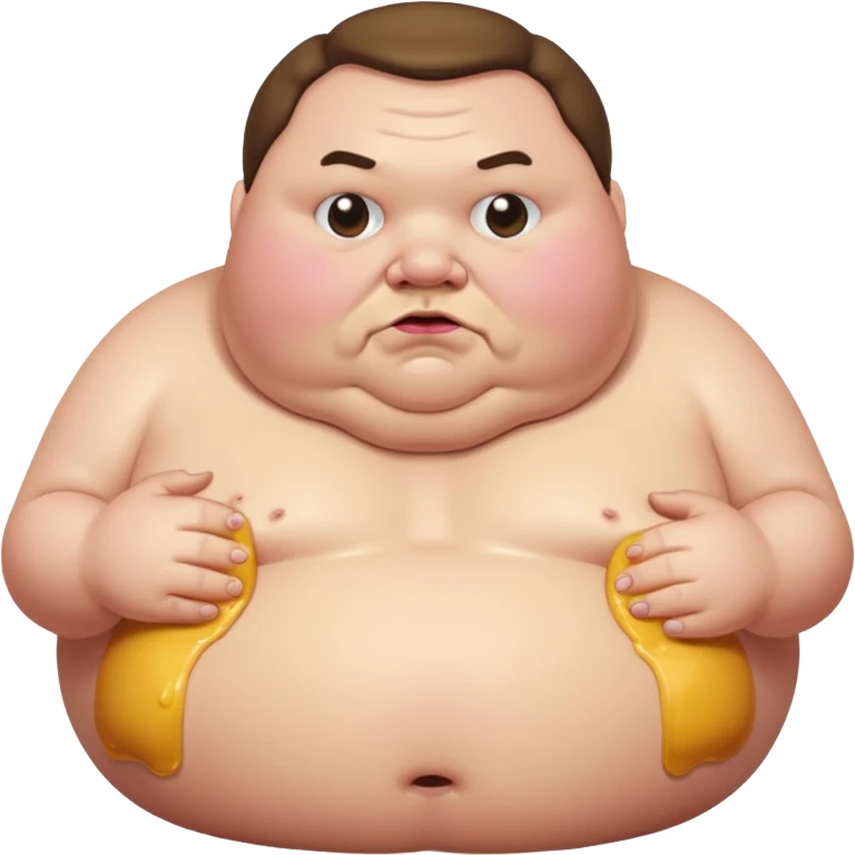 Super fat dude dying of super duper fat slobber knobs emoji