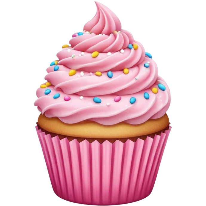 Cupcake with pink icing emoji