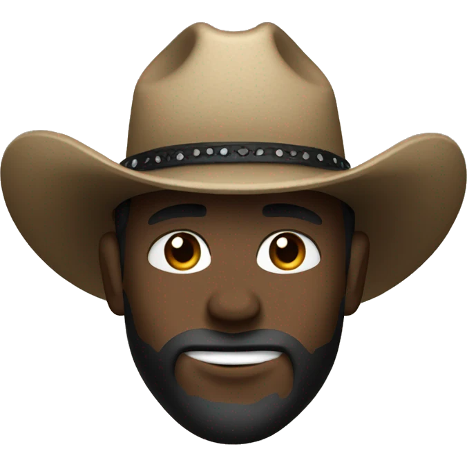 Lightskined dark face with a cowboy hat and black bandana emoji