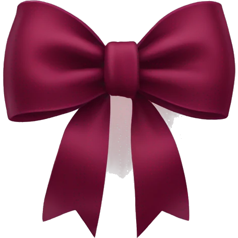burgundy bow emoji