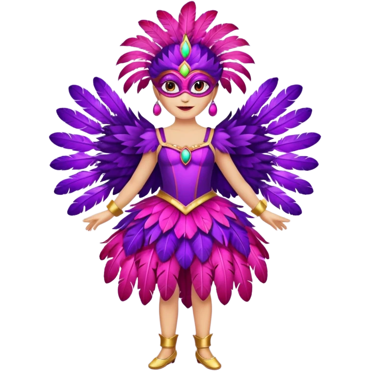 carnival-mas-costume,-red,-purple-and-pink-preferably,-full-costume-feathers-at-the-back- emoji
