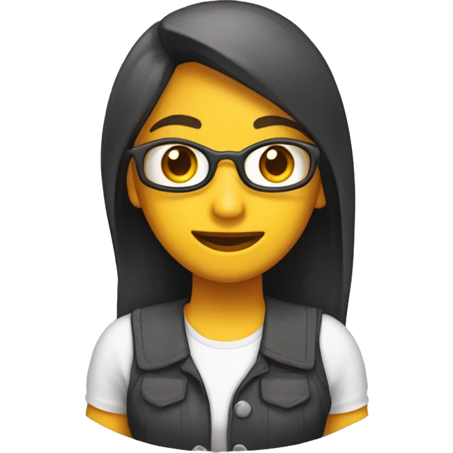 chica guapa de pefil con nariz respingad emoji