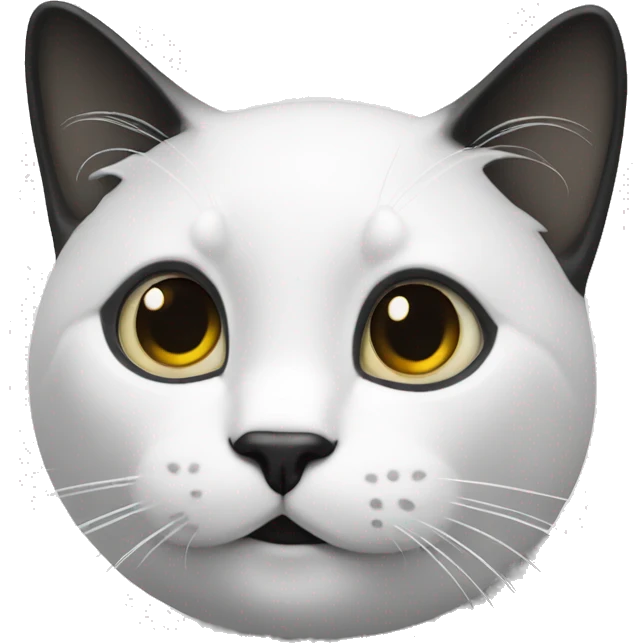Chat blanc et noir emoji