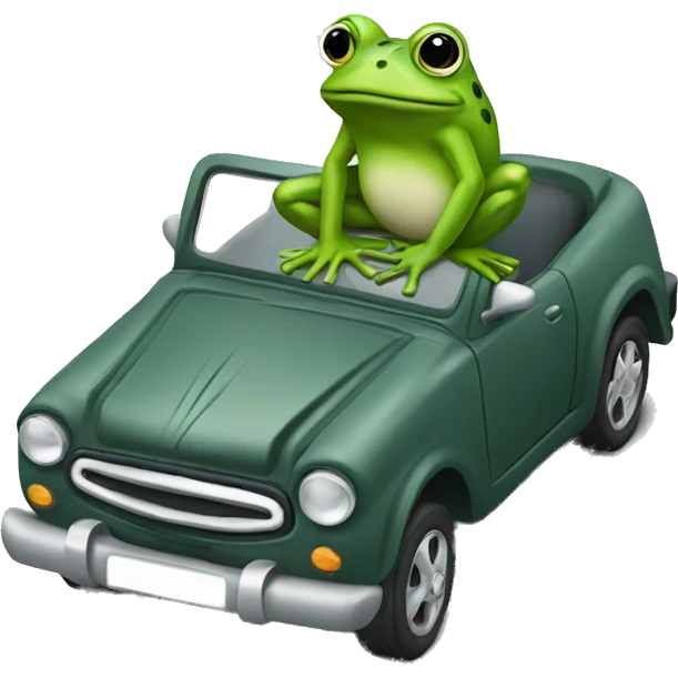 Frog eating car emoji