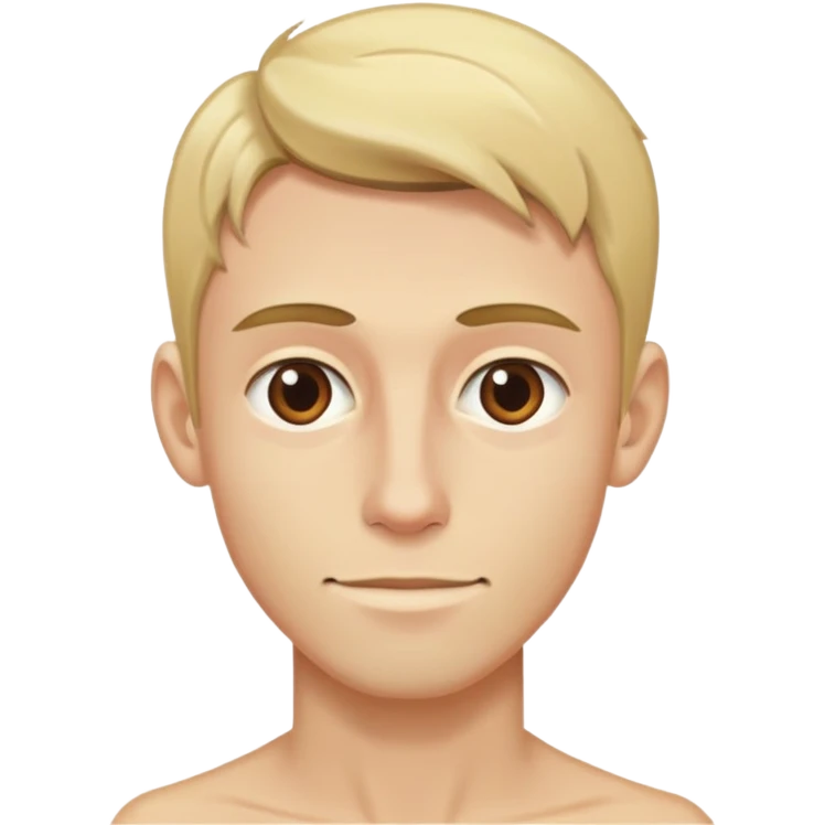 blonde brown eyed skinny guy emoji